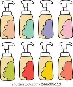 cuidado de la botella de líquido limpio del baño