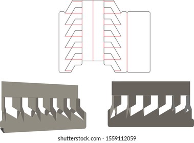 Bottle carrier box die cut - Vector