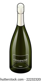 A bottle of champagne.