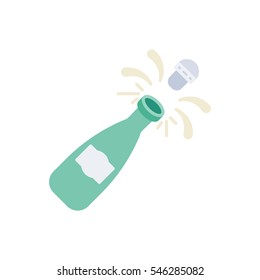 A bottle of champagne