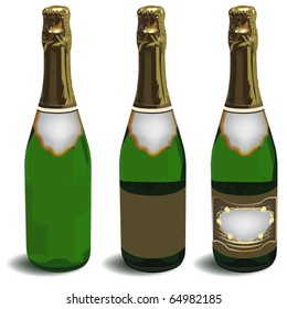 The bottle of champagne