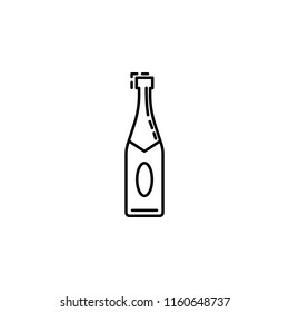 bottle of champagne dusk icon. Element of drinks and beverages icon for mobile concept and web apps. Thin line bottle of champagne icon can be used for web and mobile