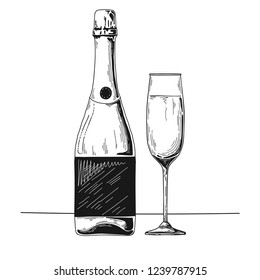 15,683 Champagne bottle drawing Images, Stock Photos & Vectors ...