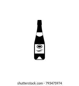 a bottle of champagne icon. Alcohol  element icon. Premium quality graphic design icon. Baby Signs, outline symbols collection icon for websites, web design, mobile app on white background