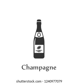 A bottle of Champagne icon. Element of drink icon for mobile concept and web apps. Detailed A bottle of Champagne icon can be used for web and mobile