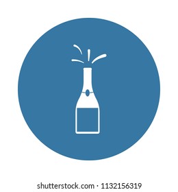 a bottle of champagne icon. Element of party icons for mobile concept and web apps. Badge style a bottle of champagne icon can be used for web and mobile apps