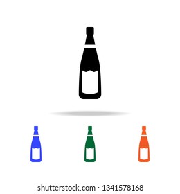 a bottle of champagne icon. Elements of simple web icon in multi color. Premium quality graphic design icon. Simple icon for websites, web design, mobile app, info graphics