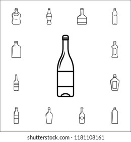 a bottle of champagne icon. Bottle icons universal set for web and mobile