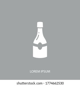 bottle of champagne icon. Vector illustration EPS 10.
