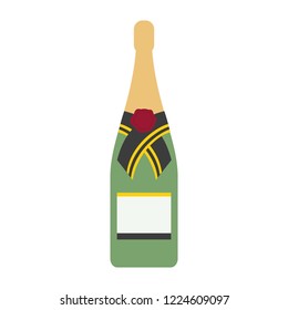 bottle of champagne isolated icon