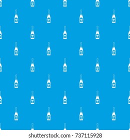 Bottle of champagne in simple style isolated on white background vector illustration