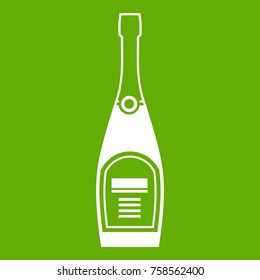 Bottle of champagne in simple style isolated on white background vector illustration