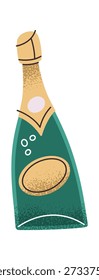 Garrafa de design de adesivo de champanhe