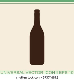 A bottle of champagne vector icon.