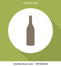 A bottle of champagne vector icon.