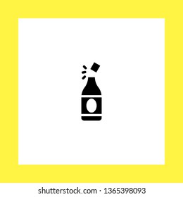 bottle of champagne vector icon. flat design