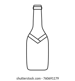 bottle of champagne vector illustration