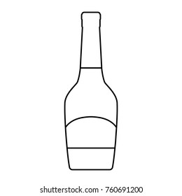 bottle of champagne vector illustration