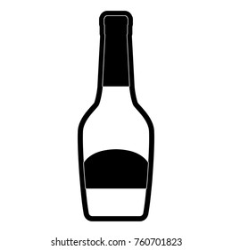 bottle champagne vector illustration