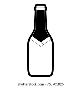 bottle champagne vector illustration