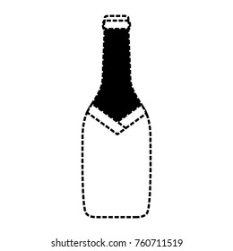 bottle champagne vector illustration