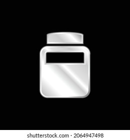Flasche mit chemischen Elementen, silberplatzierte Metallsymbol