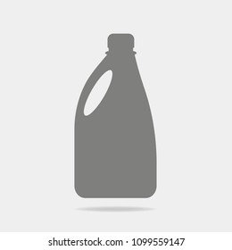Bottle with chemical substance vector icon. Bottle with detergent, bleach. Layers grouped for easy editing illustration. For your design.