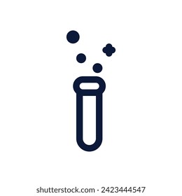 Bottle and chemistry icon line style in vector format