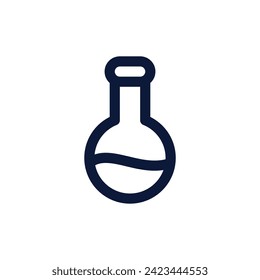 Bottle and chemistry icon line style in vector format