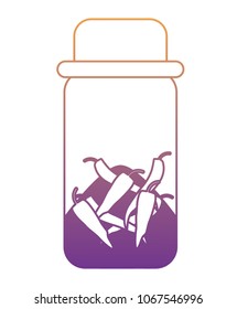 bottle with chilis 
