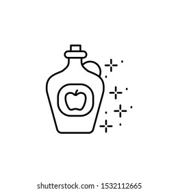 Bottle, cider, apple icon. Simple line, outline vector of Thanksgiving day icons for ui and ux, website or mobile application