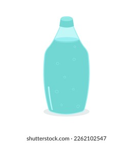 A bottle of clean fresh drinking water. Vector flat illustration.