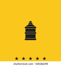 Bottle with clean water icon.