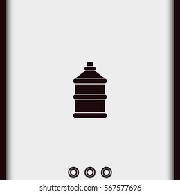 Bottle with clean water icon.