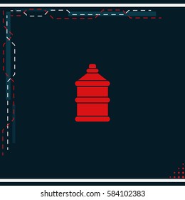 Bottle with clean water icon.