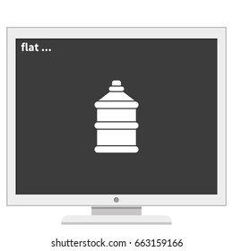 Bottle with clean water icon.