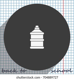 Bottle with clean water icon.