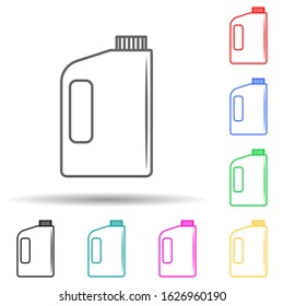 bottle of cleaning agent multi color style icon. Simple thin line, outline vector of bottle icons for ui and ux, website or mobile application