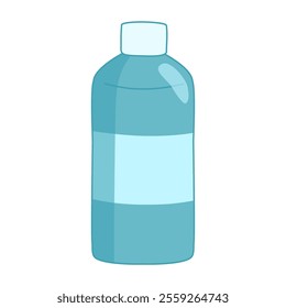 Bottle with cleaning liquid soap or detergent with empty label, vector