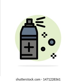 Bottle, Cleaning, Spray Abstract Circle Background Flat color Icon. Vector Icon Template background