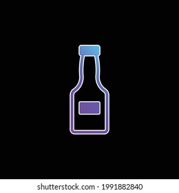 Bottle Closed blue gradient vector icon