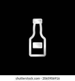 Bottle Closed silver plated metallic icon