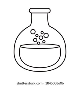 bottle with coffee drink line style icon vector illustration design