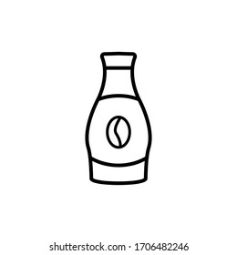 bottle coffee icon outline style for your web design, logo, UI. illustration