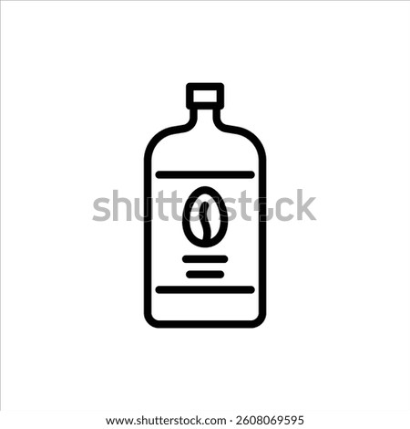a bottle of coffee outline icon. coffee bottle black line illustration.