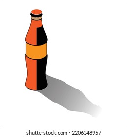 la botella de la ilustración de cola se puede usar como un icono