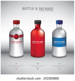 Bottle collection of new material as glass. For Advertising & Marketing
