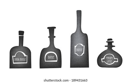 Bottle collection - Vector silhouette