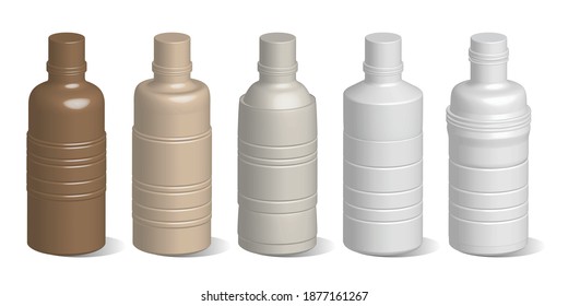 Bottle collection - vector silhouette, vector illustration.