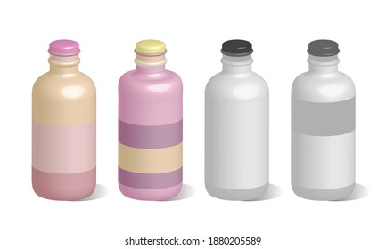 Bottle collection - vector silhouette, vector illustration.